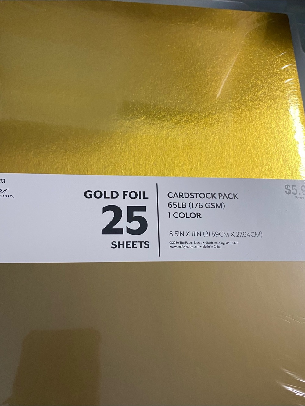 NEW Gold and Silver Foil Cardstock Pack - 25 Sheets each Pack